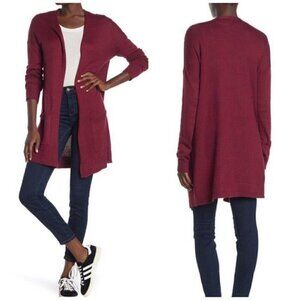 NWT Abound Dark Red Long Knit Cardigan, Size S